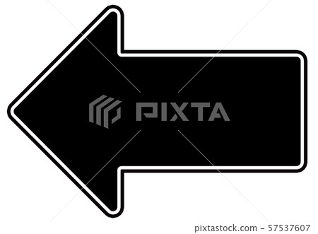 黑色箭頭黑色和白色邊緣 57537607