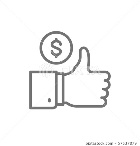 Best loan service line icon. Isolated on white background Best loan service line icon. Isolated on white background 57537879