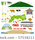 Tottori Prefecture special product sightseeing illustration set 57538211