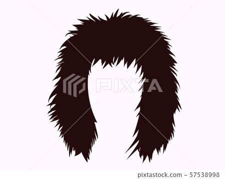 black hair on white background - illustration design black hair on white background - illustration design 57538998