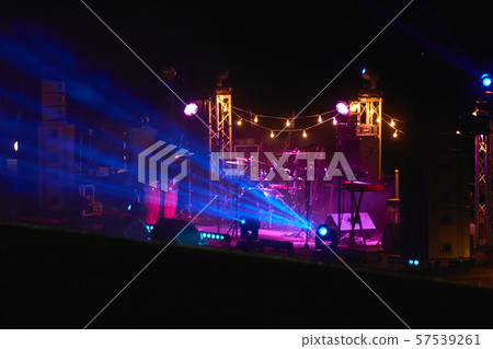 Empty stage before the concert on the riverside 57539261