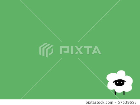 薩福克羊和草原，簡單 57539655