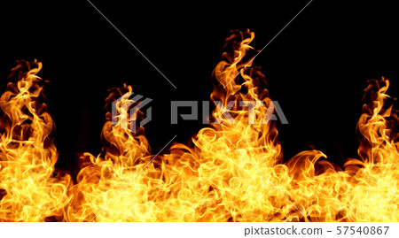 Fire flames on a black background 57540867
