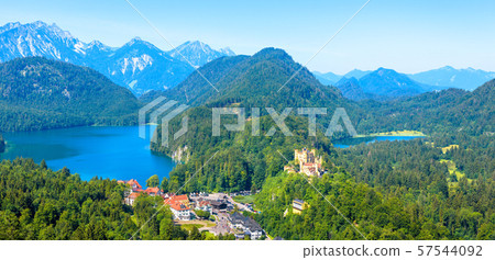 Landscape with Hohenschwangau Castle, Bavaria, Landscape with Hohenschwangau Castle, Bavaria, 57544092