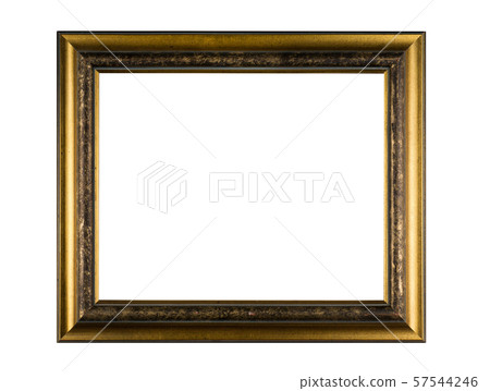 A wooden picture frame on a white background 57544246