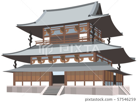 Horyu-ji image, sightseeing spot illustration icon 57546259
