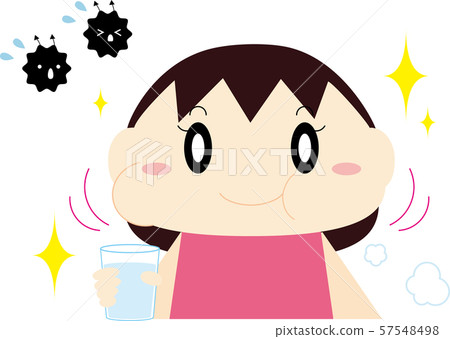 女孩漱口 女孩漱口 57548498
