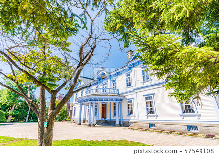 在北海道中島公園的夏天全國指定重要的文化財產Toyohirakan 57549108