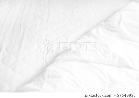 Close up of white bedding sheets and copy space Close up of white bedding sheets and copy space 57549953