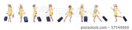 Young woman preparing for vacation Young woman preparing for vacation 57549989