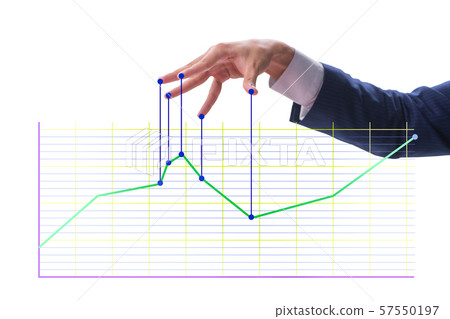 Businessman controlling the market with strings Businessman controlling the market with strings 57550197