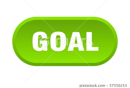 goal button. goal rounded green sign. goal 57550253