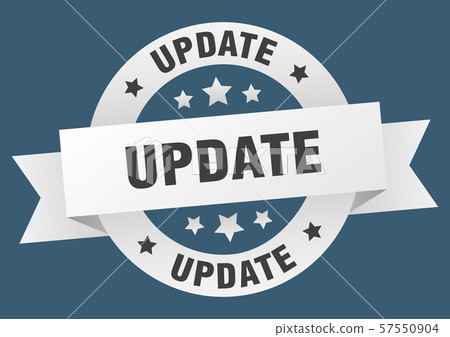 update ribbon. update round white sign. update update ribbon. update round white sign. update 57550904