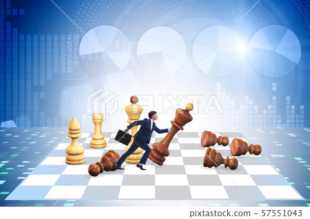 Strategy and tactics concept with businessman 57551043