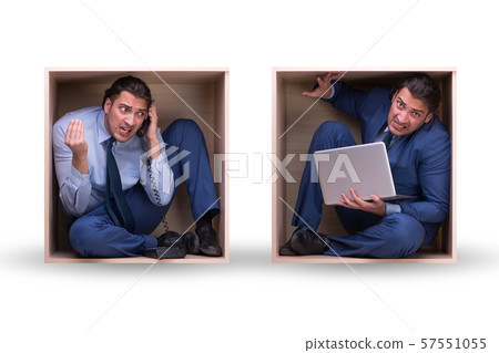 Employee working in tight space 57551055