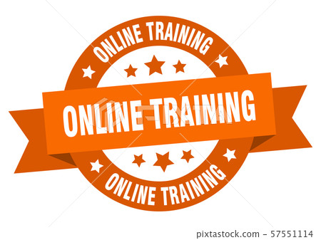 online training ribbon. online training round online training ribbon. online training round 57551114
