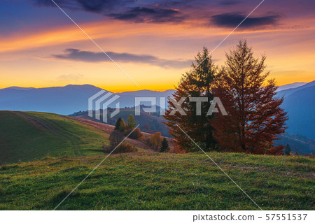 mountain countryside at dusk mountain countryside at dusk 57551537