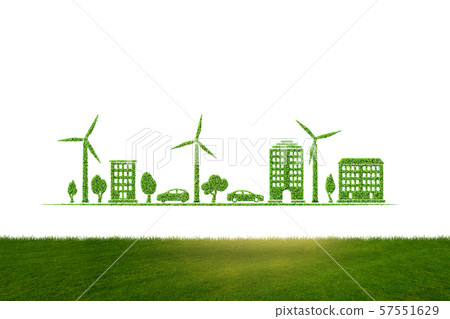 Clean energy and environment - 3d rendering 57551629
