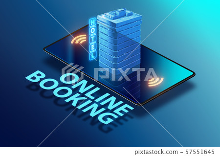 Online booking concept - 3d rendering 57551645