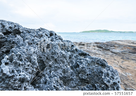 View of the rock beach at Khao Laem Ya Mu Ko Samet National Park in the Gulf of Thailand off the coastline of Rayong, Thailand View of the rock beach at Khao Laem Ya Mu Ko Samet National Park in the Gulf of Thailand off the coastline of Rayong, Thailand 57551657