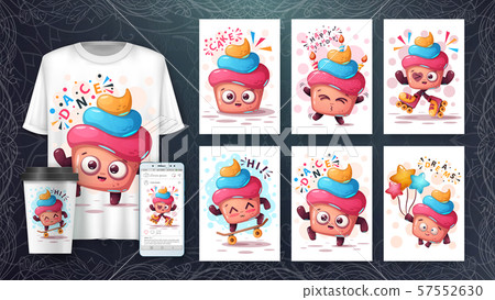 Cute cake poster and merchandising. Cute cake poster and merchandising. 57552630