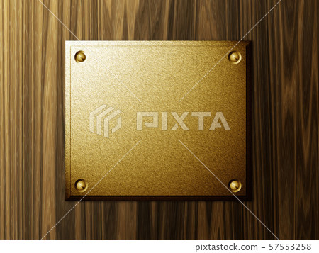 Old plate on wood 57553258