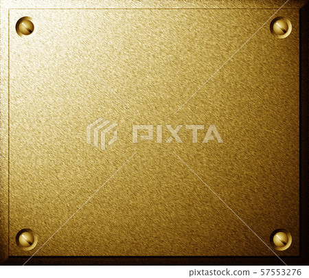 Golden plate with screws 57553276
