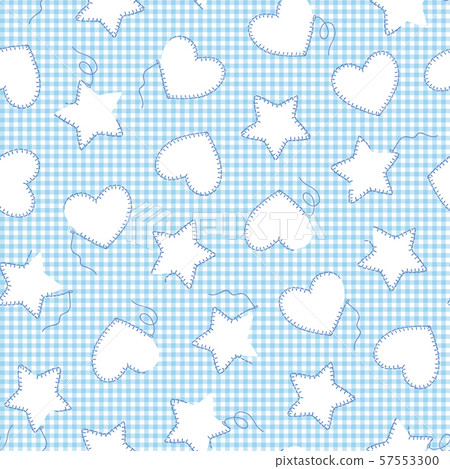 可愛的心和星星無縫模式, 可愛的心和星星無縫模式, 57553300