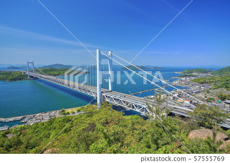 Shimotsui Seto Ohashi Bridge in fresh green 57555769