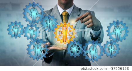 Operations Manager Selecting Female Team Member 57556158