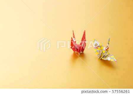 Folded paper crane 57556261