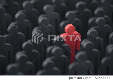 Unique person in the crowd Unique person in the crowd 57556367