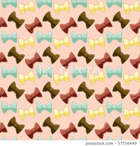 Seamless pattern of bows of different colors 57556449