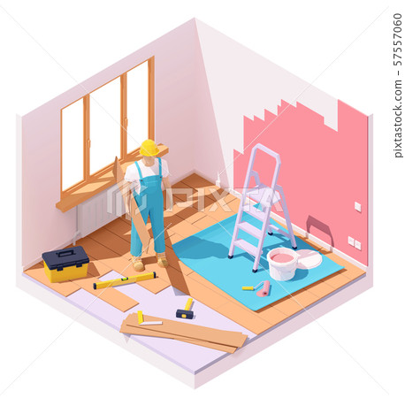 Vector isometric home renovation 57557060