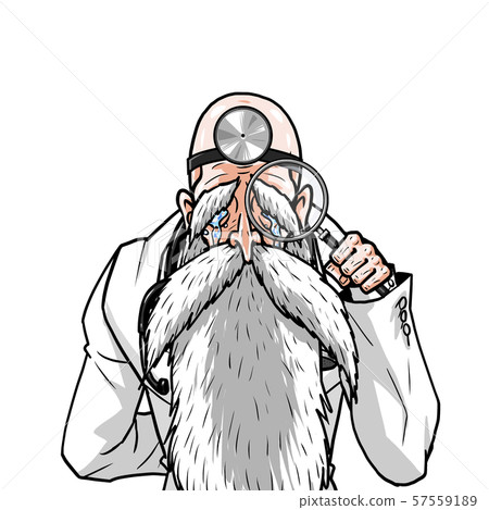 White coat doctor old man left magnifying glass loupe right back examine investigation research diagnosis emotion emotion White coat doctor old man left magnifying glass loupe right back examine investigation research diagnosis emotion emotion 57559189