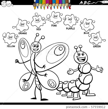 basic colors color book with butterfly and 57559912