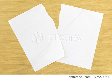 White paper broken into two 57559945