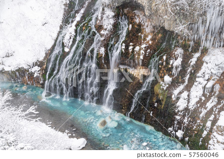 Winter Shiraito Falls / Sightseeing image of Biei-cho, Hokkaido Winter Shiraito Falls / Sightseeing image of Biei-cho, Hokkaido 57560046