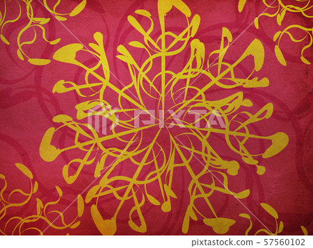 Vintage red floral ornament 57560102