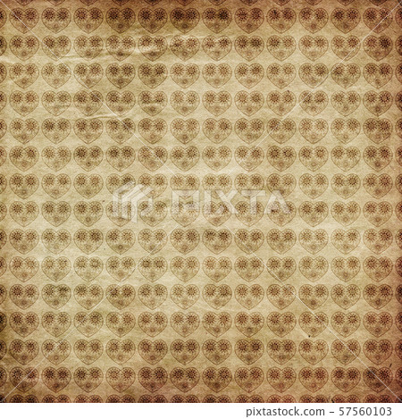 Vintage paper with heart pattern 57560103