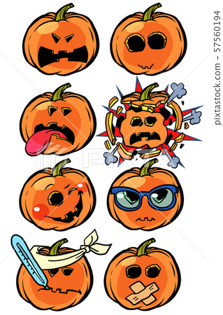anger rage disease explosion madness Emoji Halloween pumpkin set collection anger rage disease explosion madness Emoji Halloween pumpkin set collection 57560194