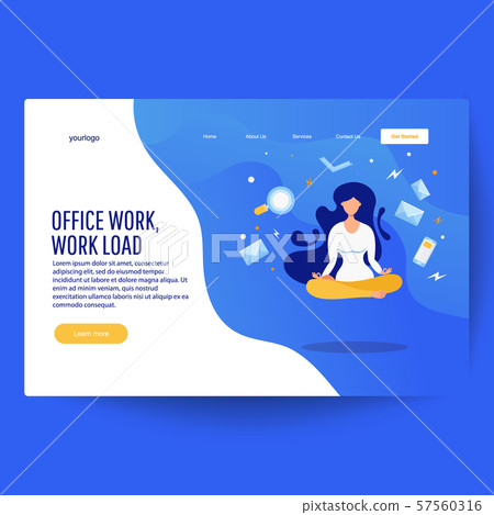 Landing page template with levitating financial Landing page template with levitating financial 57560316