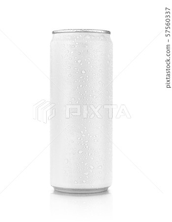 tin can with cool water droplet for drink beverage design mock-up 57560337