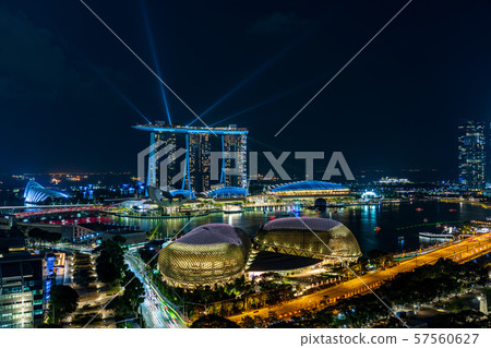 [新加坡風光]濱海灣夜景和激光錶演 57560627