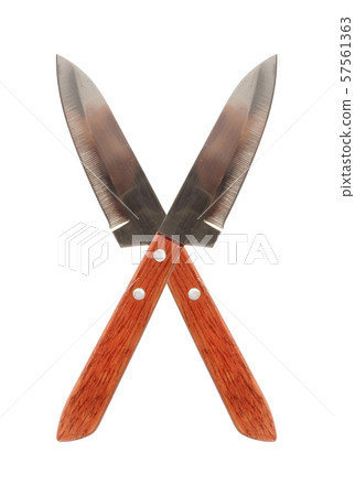 Kitchen knife isolated on white background. 57561363