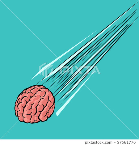 Brain Meteor. The Intelligence Of The Human Mind - Stock Illustration ...