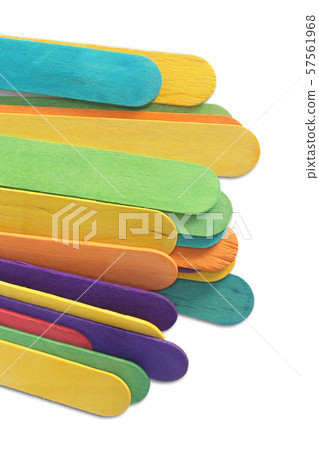 Colorful wood ice lolly sticks, Ice cream sticks, 57561968