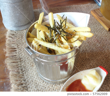 Garlic and Parsley French Fries with Ketchup Garlic and Parsley French Fries with Ketchup 57562009