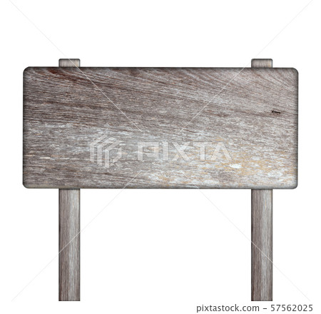 Old wooden sign isolated on white. Old wooden sign isolated on white. 57562025