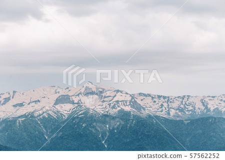 Beautiful landscape, mountains, snow on top, 57562252